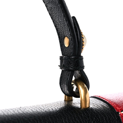 Gucci GG Supreme Monogram Goatskin Pearl Embroidered Medium Fox Broche Top Handle Bag Beige Ebony Black Hibiscus Red Mystic White 17 of 19