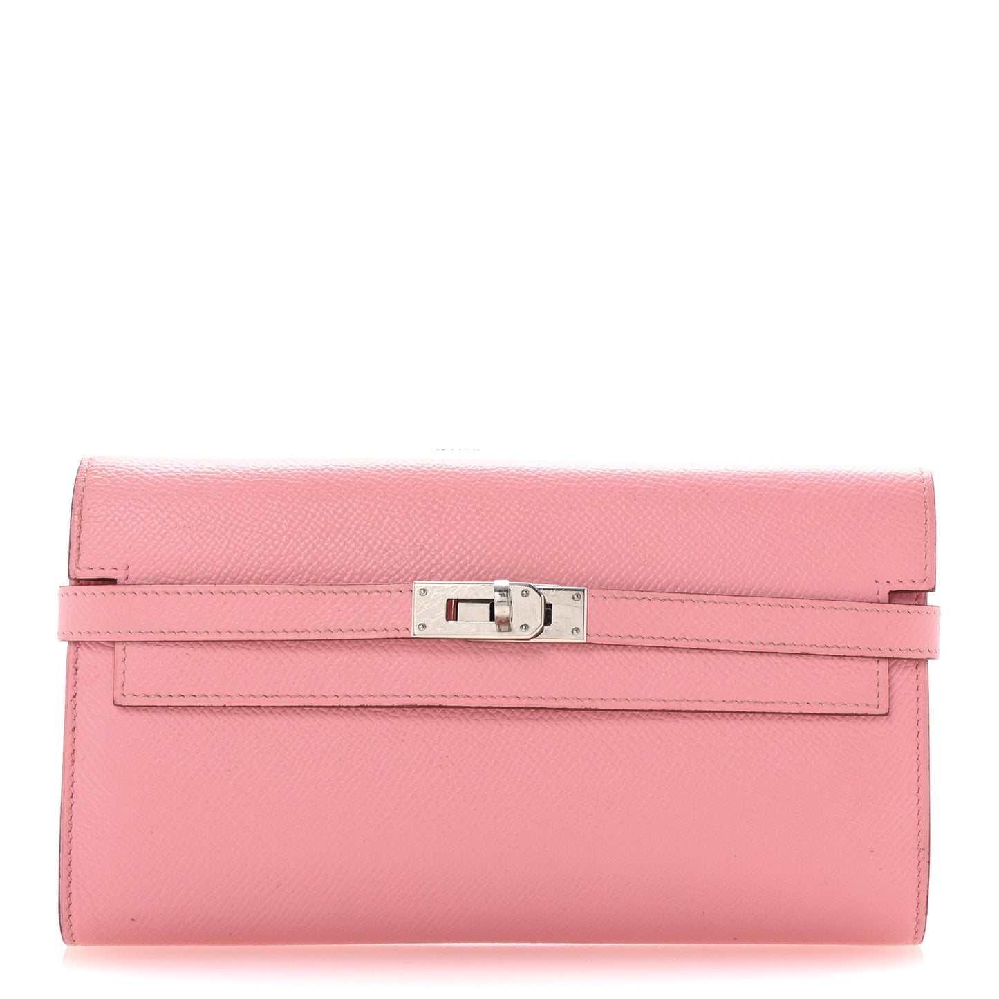 Epsom Kelly Longue Wallet Rose Confetti