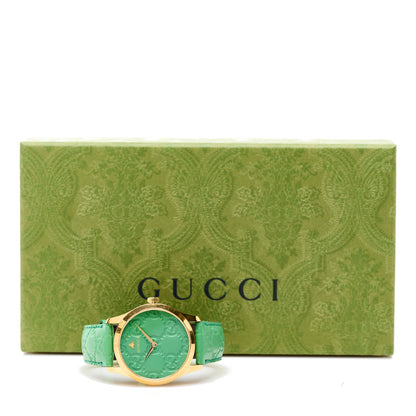 Gucci Stainless Steel Calfskin 38mm G-Timeless Quartz Watch Green 5 of 5