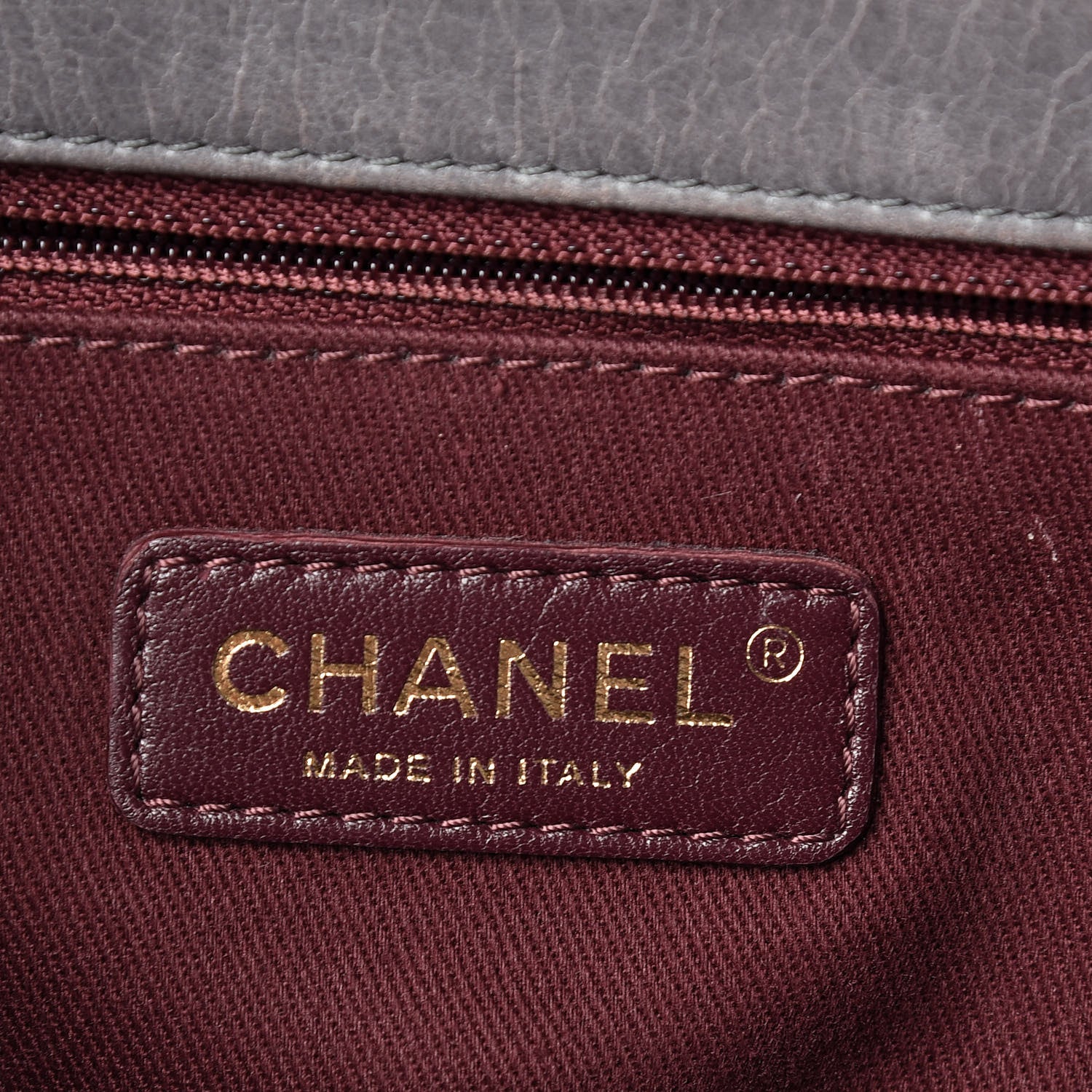 Chanel Glazed Calfskin Quilted Large Perfect Edge Flap Grey 6 of 17