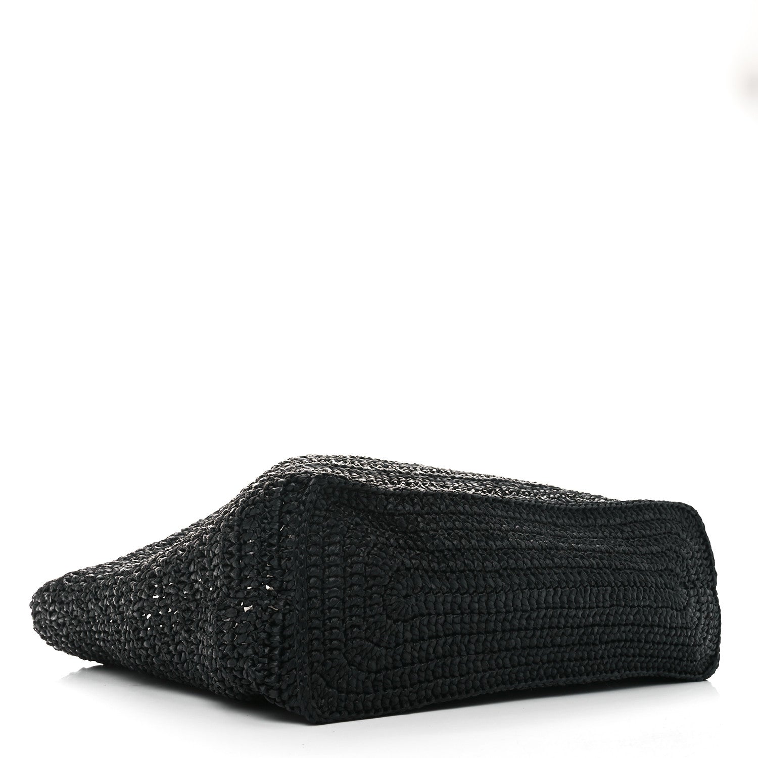 Saint Laurent Raffia Rive Gauche Tote Black 4 of 11