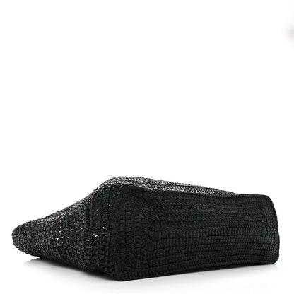 Saint Laurent Raffia Rive Gauche Tote Black 4 of 11