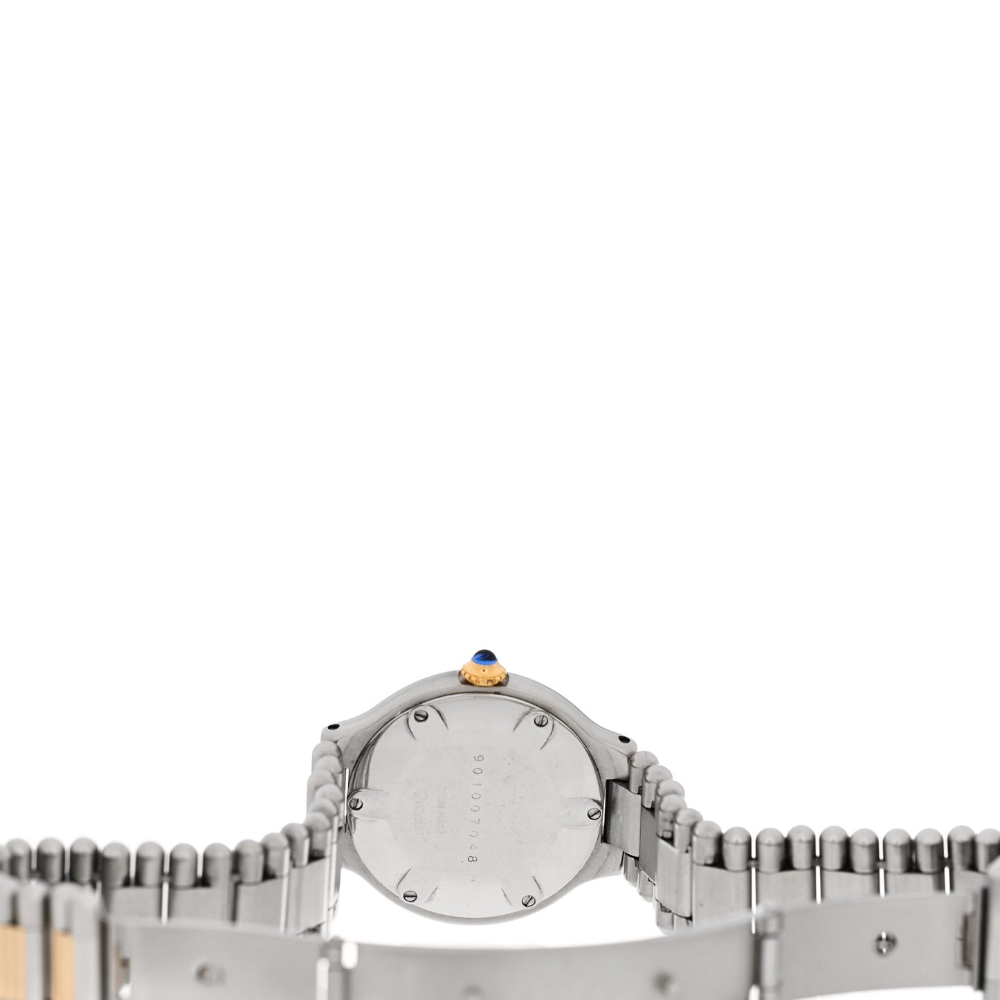 Stainless Steel 18K Yellow Gold 28mm Must De 21 Bullet Link Quartz Watch