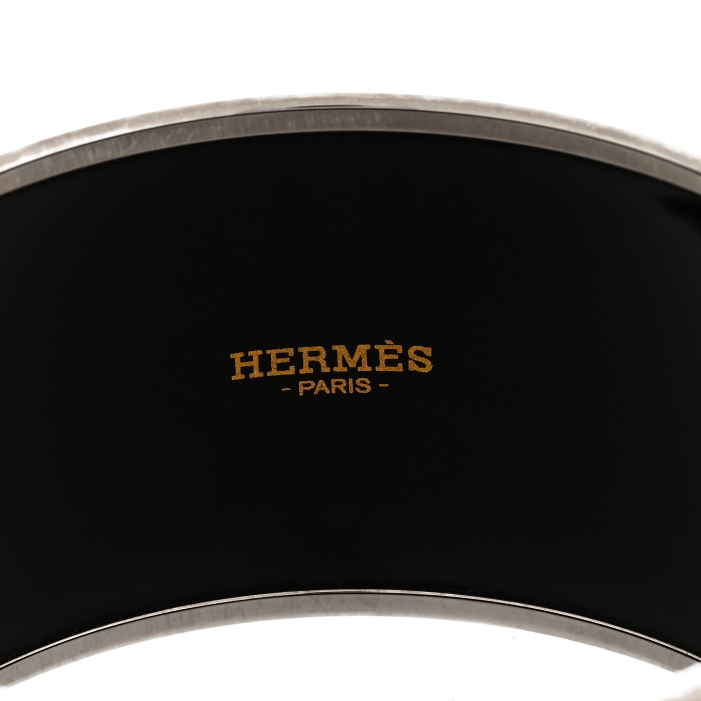 Enamel Printed Extra Wide Caleche Bracelet 70 Black