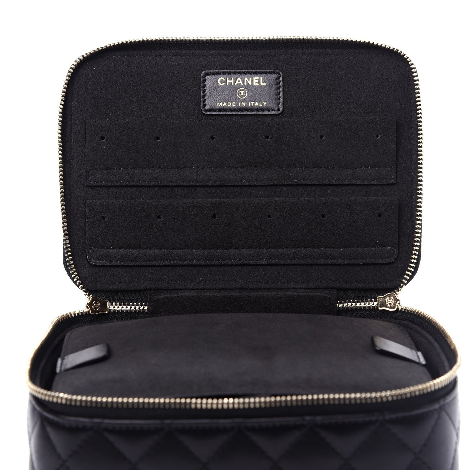 Chanel Lambskin Quilted Jewelry Case Black 5 of 9