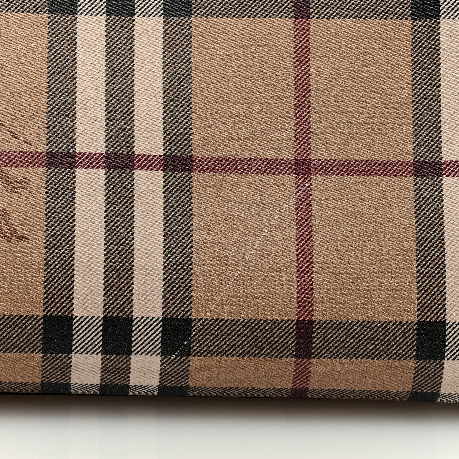 Burberry Grainy Calfskin Haymarket Check Small Reversible Tote Mid Camel 7 of 10