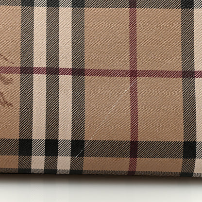 Burberry Grainy Calfskin Haymarket Check Small Reversible Tote Mid Camel 7 of 10