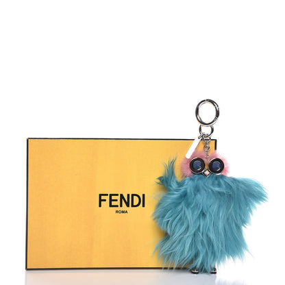 Fendi Mink Alpaca Fur Hypnoteyes Witches Bag Charm Acqua 5 of 5