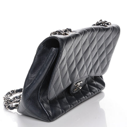 Chanel Caviar Quilted Jumbo Single Flap Black 11 of 11
