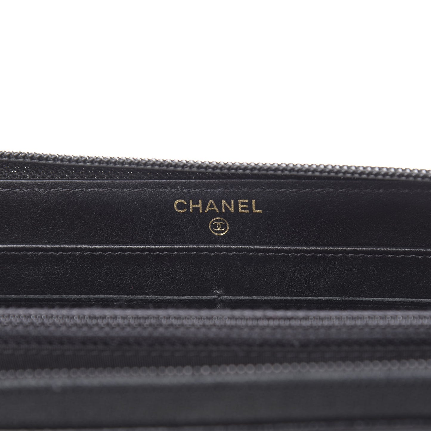 Caviar Large Timeless CC Zip Around Wallet Black