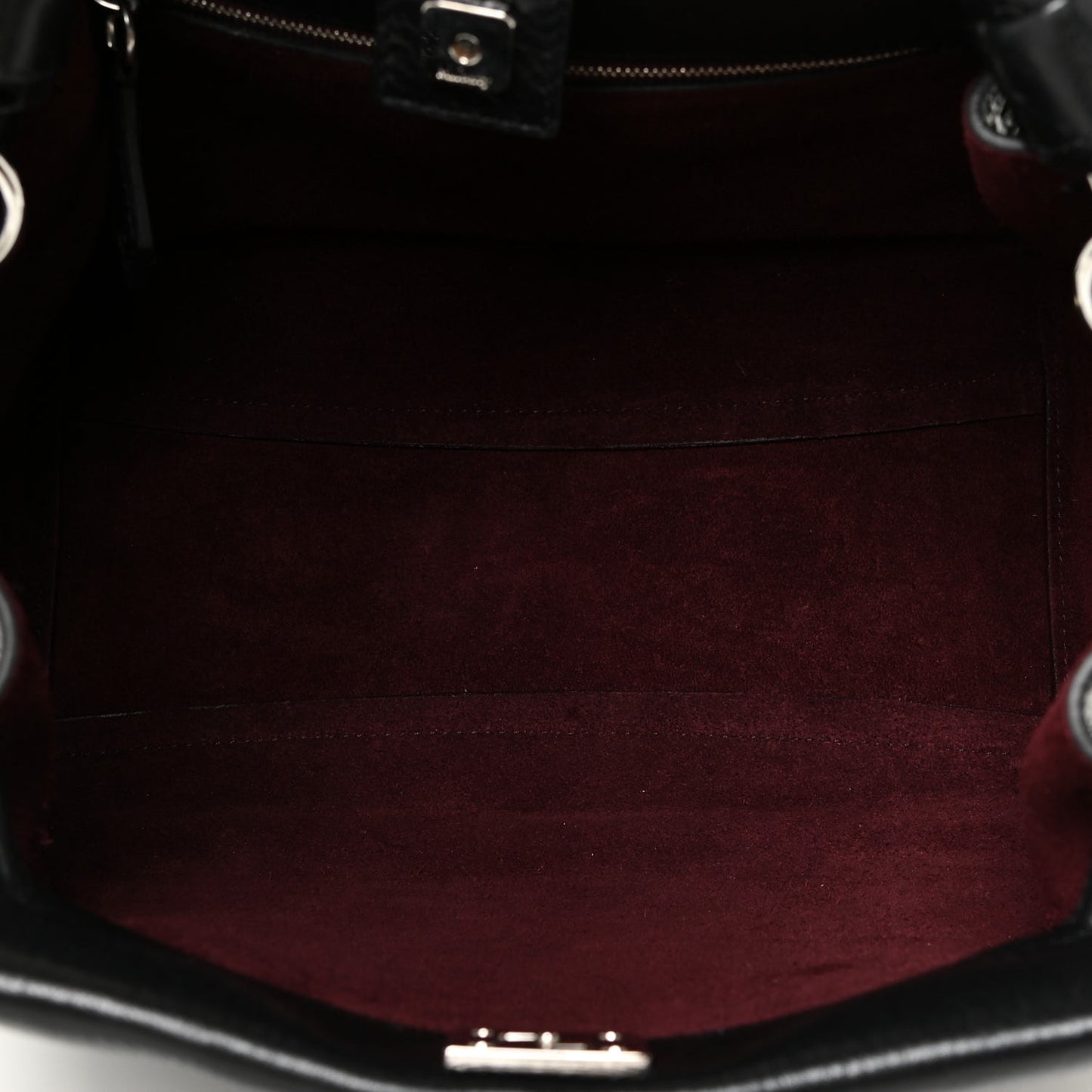 Glossy Calfskin Small Iris Tote Black