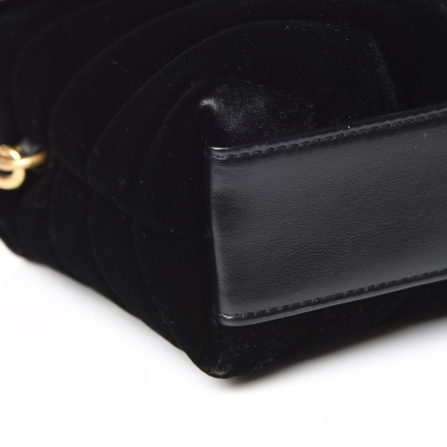 Saint Laurent Velvet Y Quilted Monogram Toy Loulou Chain Satchel French Black 8 of 10