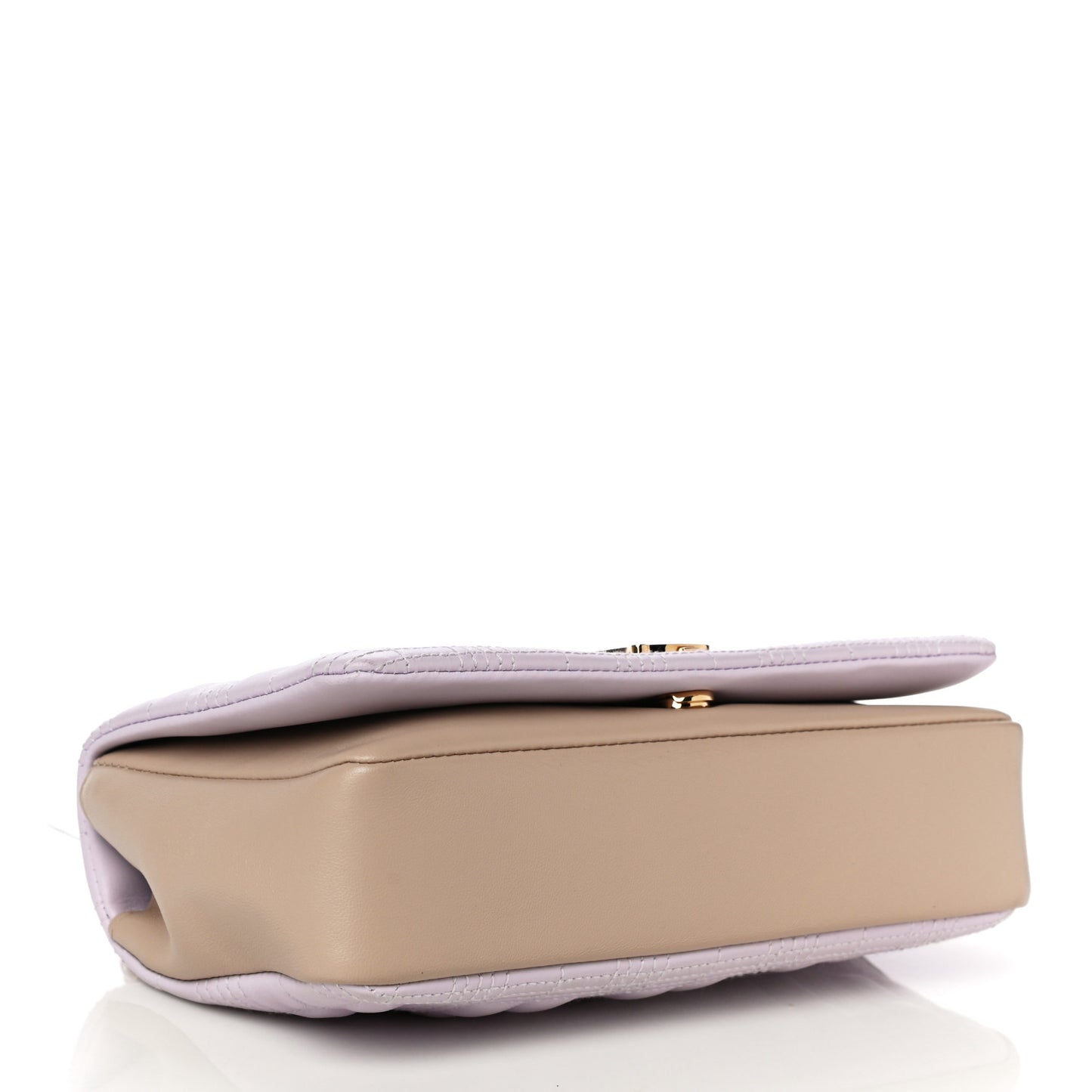 Lambskin Quilted Small Lola Bag Pale Thistle Soft Fawn