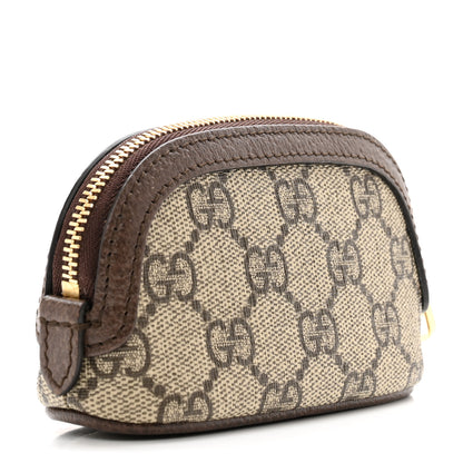 Gucci GG Supreme Monogram Web Ophidia Dome Key Pouch Beige New Acero 3 of 9