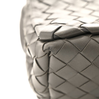 Bottega Veneta Nappa Intrecciato Crossbody Messenger Flap Light Grey 12 of 16