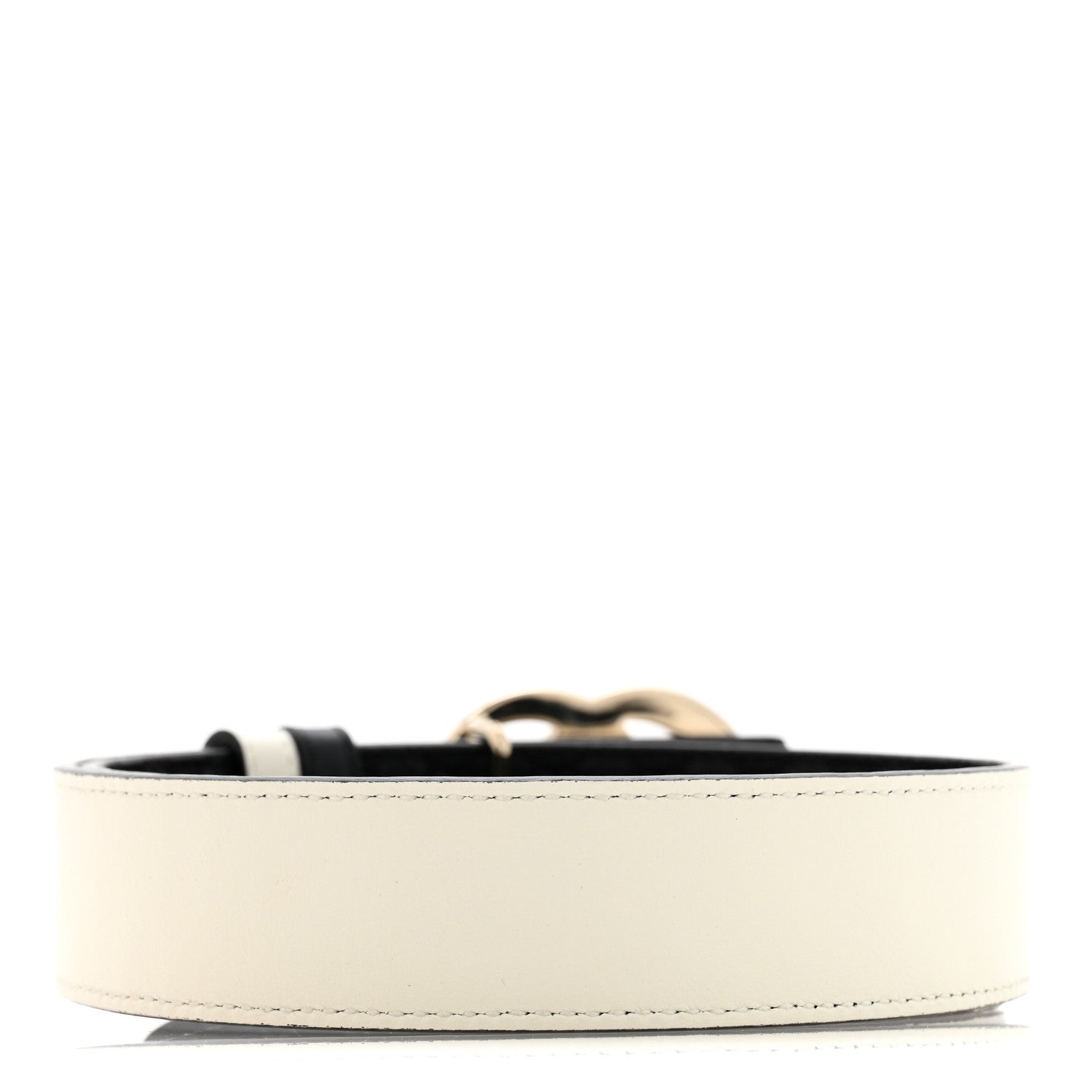 Gucci Guccissima Double G Reversible Belt 75 30 Black White 4 of 8