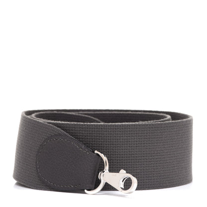 Hermes Toile Taurillon Clemence Shoulder Strap Graphite 1 of 5