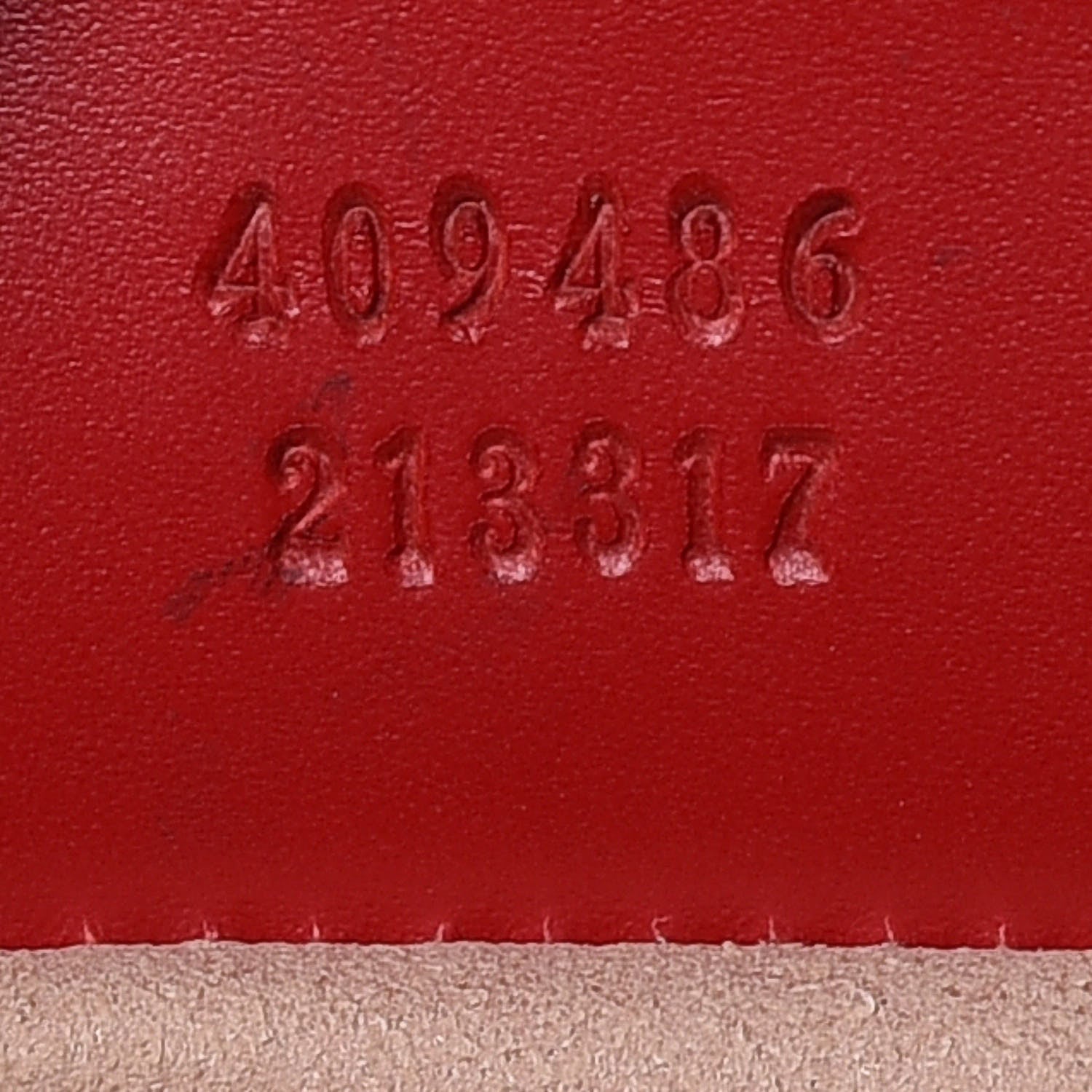 Gucci Guccissima Medium Padlock Shoulder Bag Hibiscus Red 9 of 9