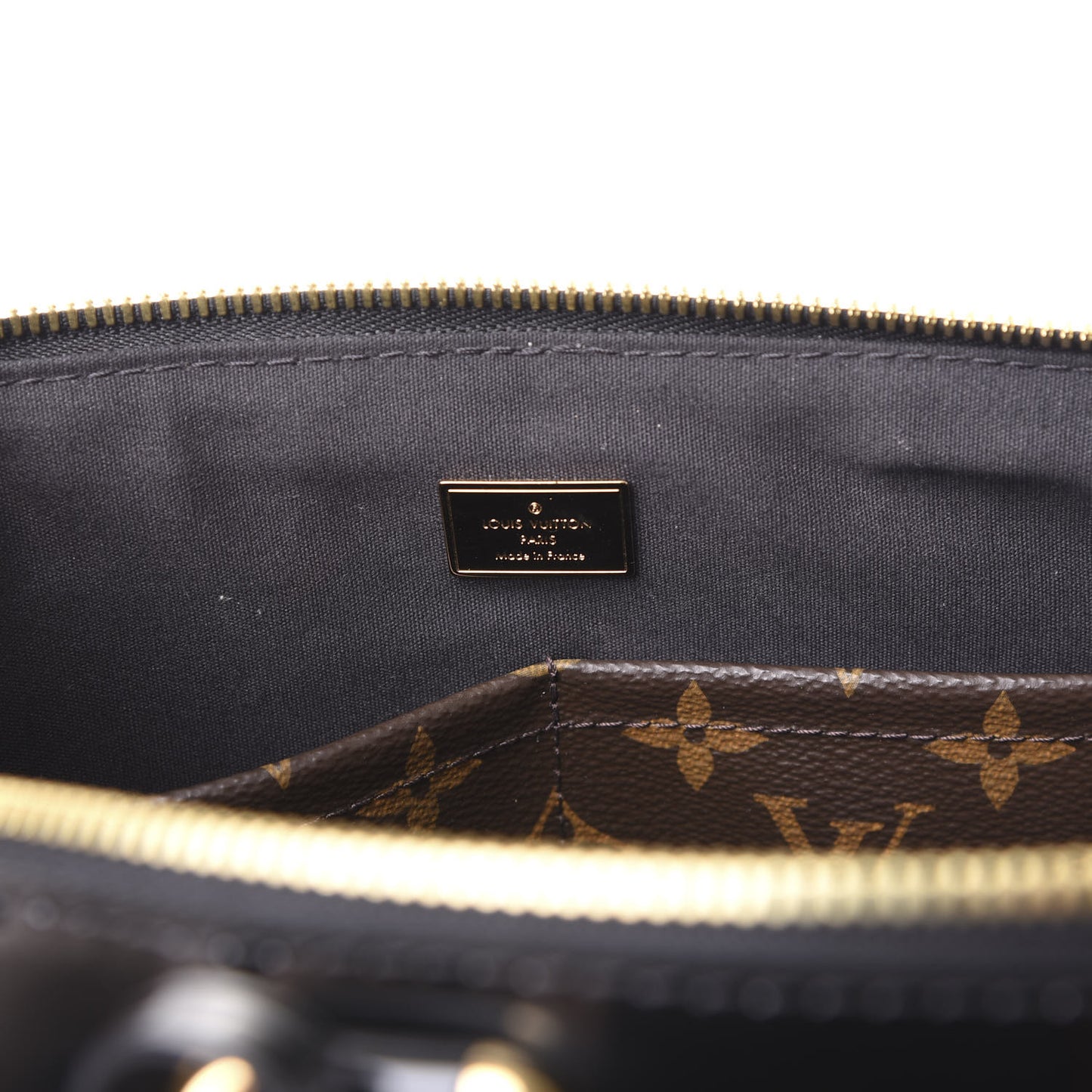 Patent Calfskin Miroir Tote Black