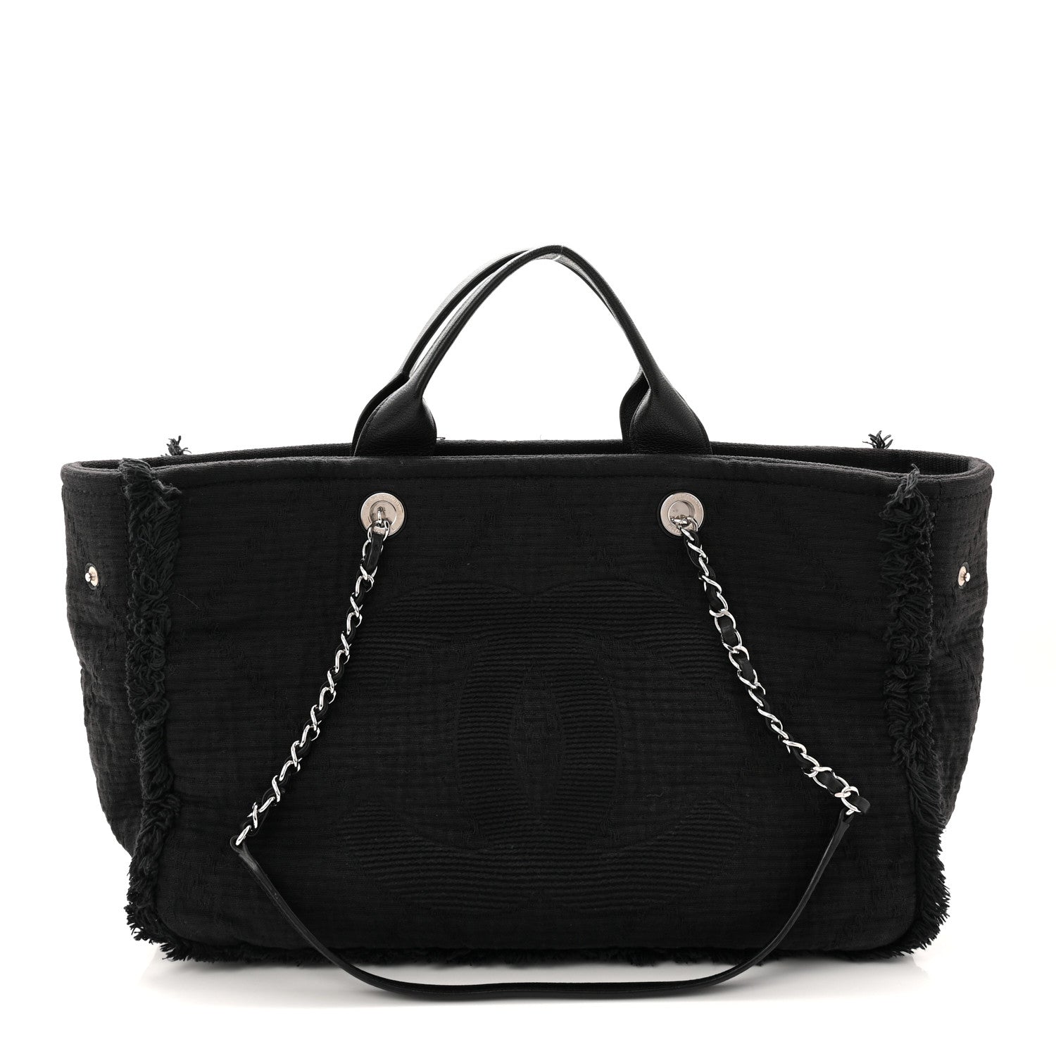 Chanel Canvas Large Double Face Shopping Tote Black 1 of 10