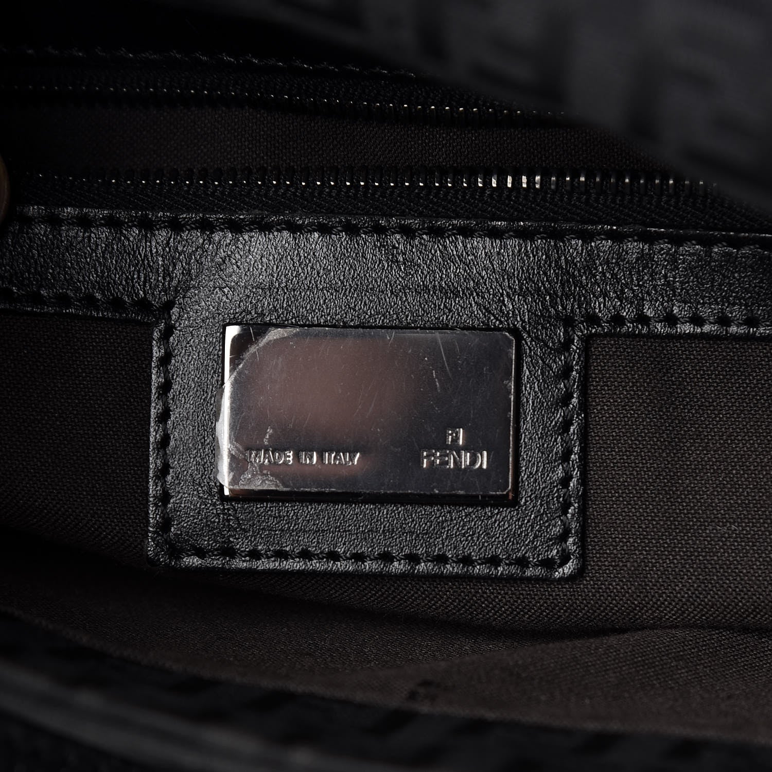 Fendi Zucchino Mama Baguette Black 6 of 15