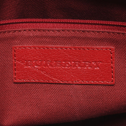 Burberry Haymarket Check Pilgrim Tote Red 5 of 10