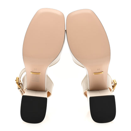 Gucci Quentin Granada Kid Horsebit 25/60mm Platform Sandals 38 Mystic White 5 of 8