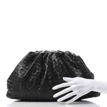Bottega Veneta Nappa Maxi Intreccio The Pouch Oversized Clutch Black 2 of 9