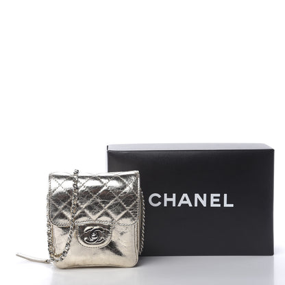 Chanel Crackled Aged Calfskin Mini Crossbody Flap Gold 11 of 11