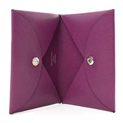 Hermes Chevre Mysore Calvi Card Case Anemone 5 of 8