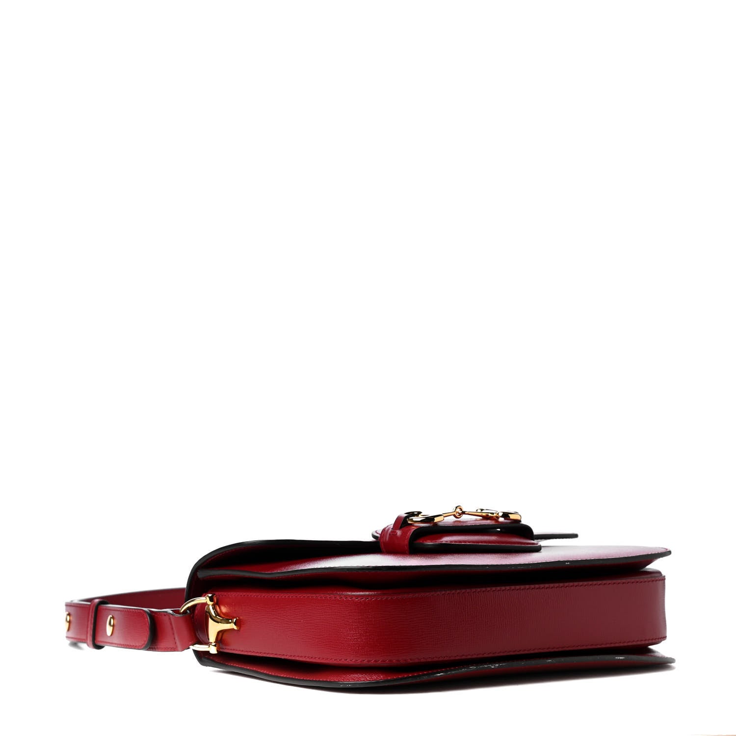 Gucci Azalea Calfskin Horsebit 1955 Shoulder Bag New Cherry Red 3 of 4