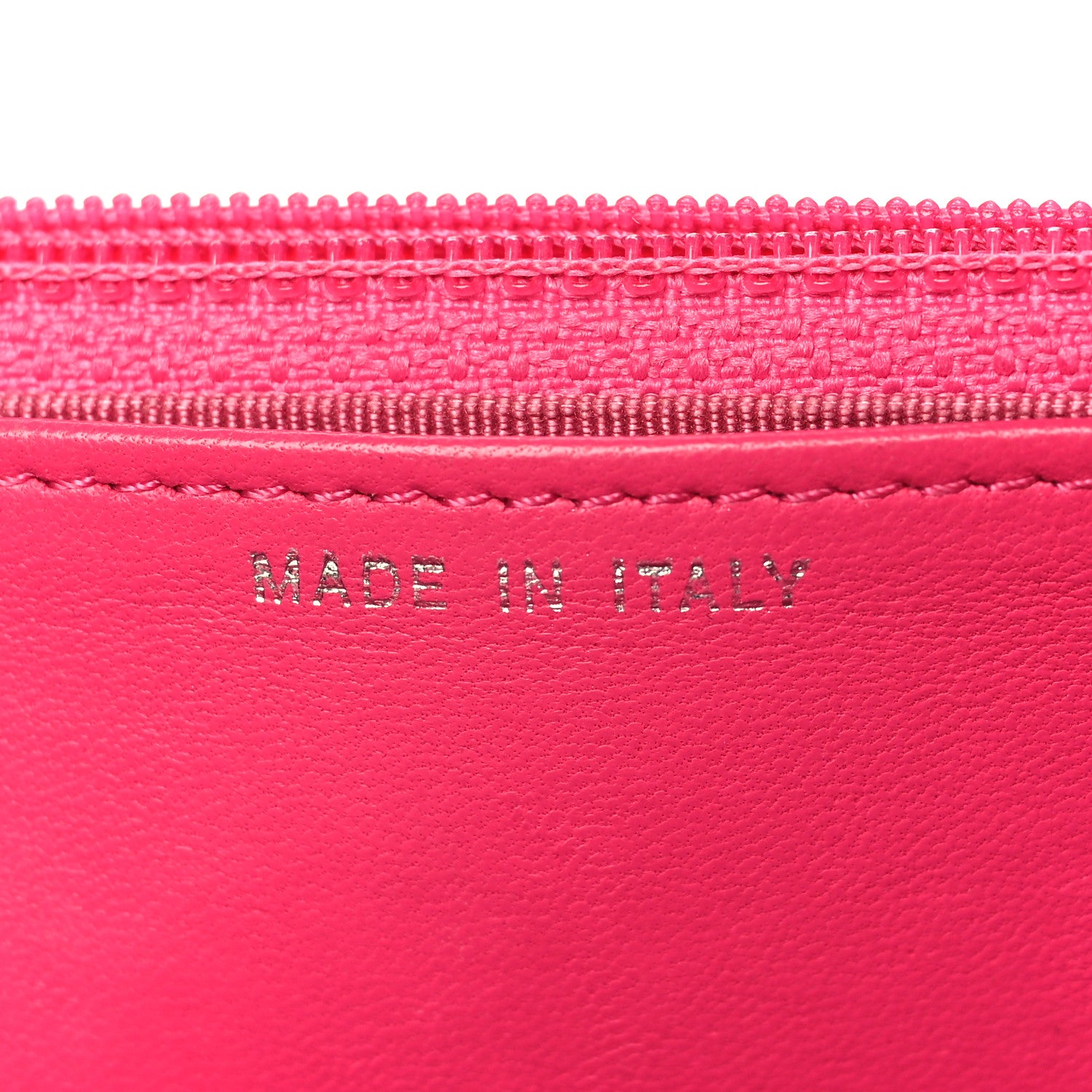Chanel Lambskin Quilted Wallet On Chain WOC Dark Pink 7 of 13