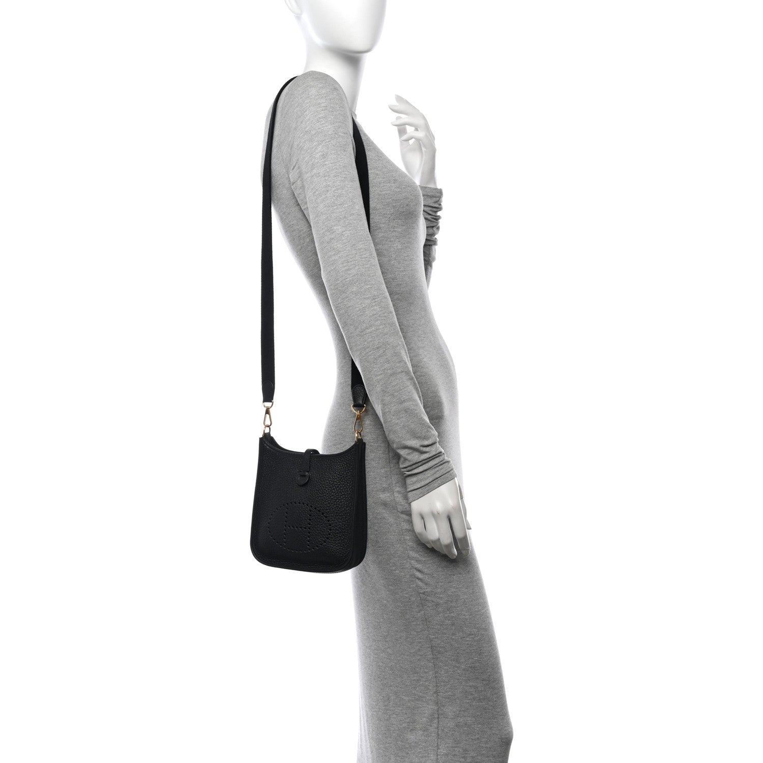 Hermes Taurillon Clemence Evelyne TPM Black 2 of 10