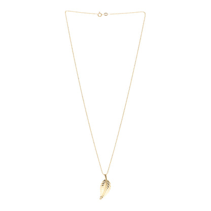 Jennifer Meyer 18K Yellow Gold Small Leaf Necklace 3 of 4