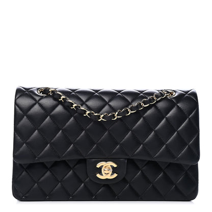 Chanel Lambskin Quilted Medium Double Flap Black 1 of 4