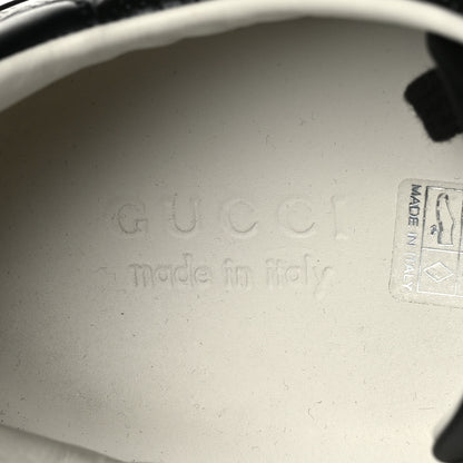 Gucci Calfskin GG Tennis Embossed Mens Ace Sneakers 10.5 Black 8 of 9