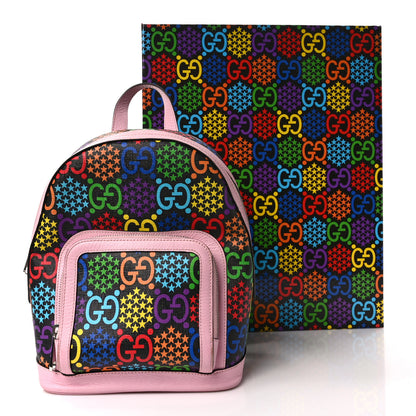 Gucci GG Supreme Monogram Psychedelic Small Day Backpack Black Multicolor Sugar Pink 12 of 12