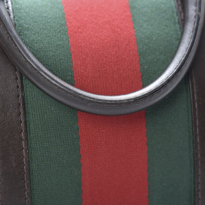 Gucci Monogram Vintage Web Medium Boston Dark Brown 14 of 15