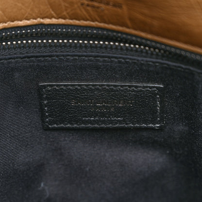 Saint Laurent Crinkled Calfskin Matelasse Monogram Medium Niki Chain Satchel Natural Tan 5 of 9