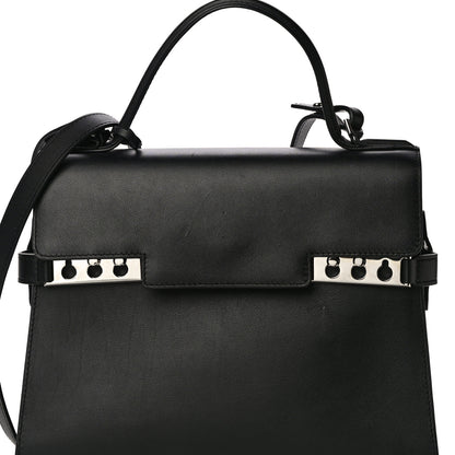 Delvaux Calfskin MM Tempete Satchel Black 8 of 14