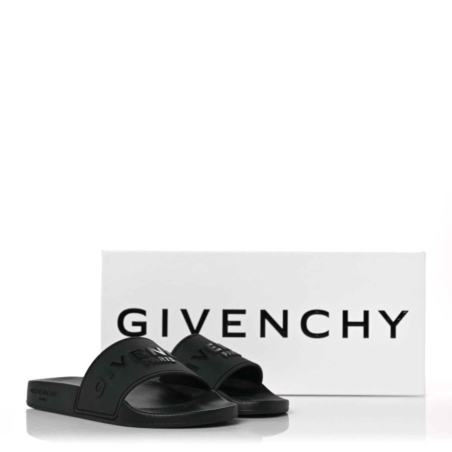 Givenchy Rubber Logo Pool Slide Sandals 36 Black 9 of 9