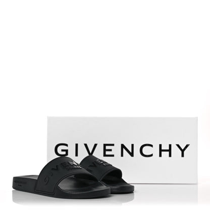 Givenchy Rubber Logo Pool Slide Sandals 36 Black 9 of 9