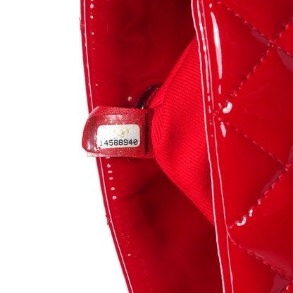 Chanel Patent Quilted Large Just Mademoiselle Bowling Bag Red 6 of 7
