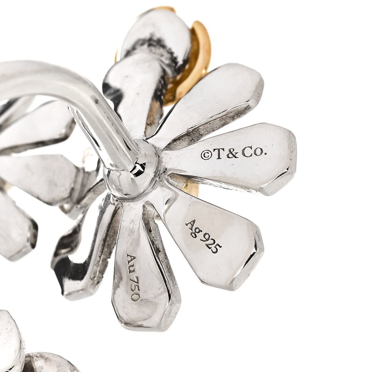 Sterling Silver 18K Yellow Gold Return to Tiffany Love Bugs Ring 57 8