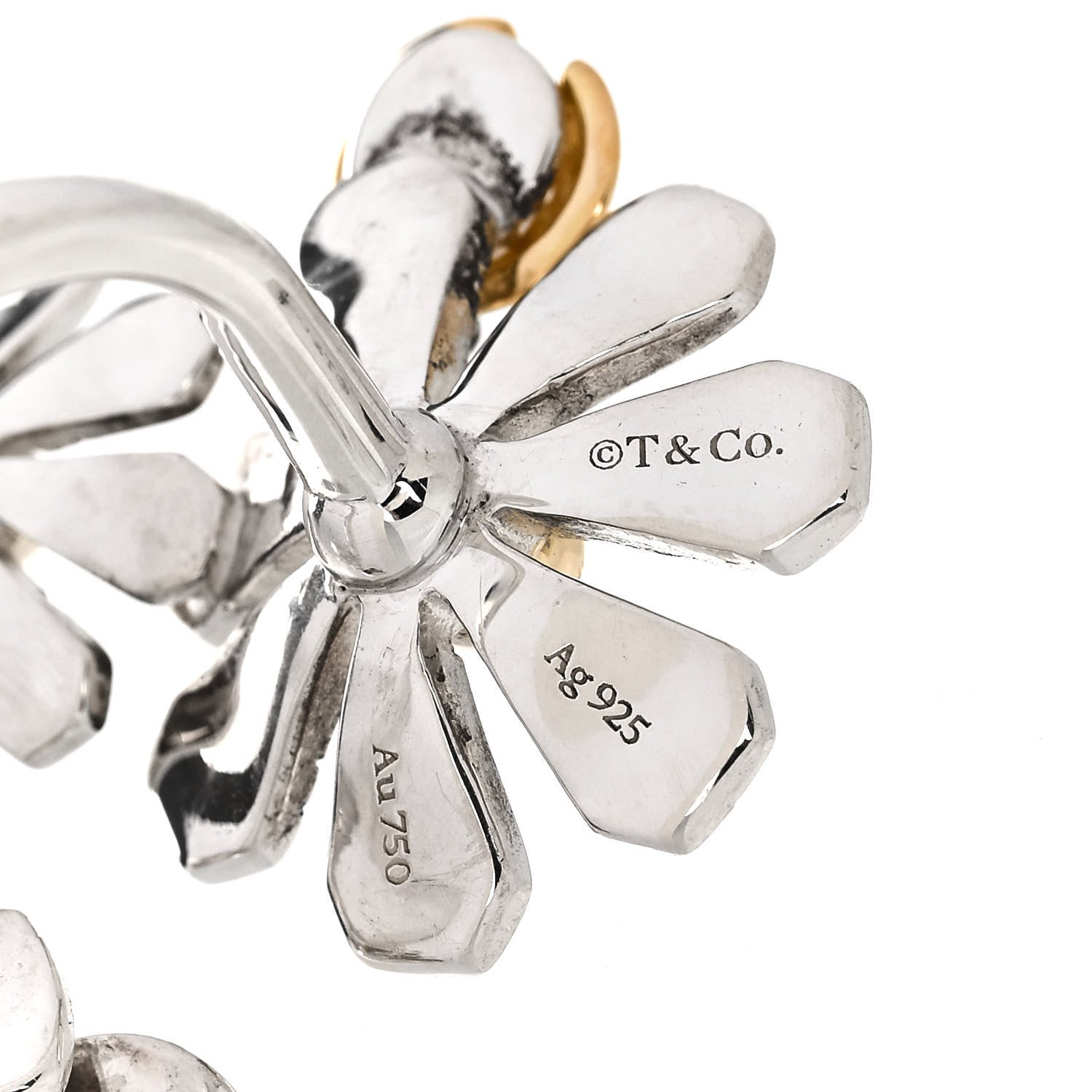 Tiffany Sterling Silver 18K Yellow Gold Return to Tiffany Love Bugs Ring 57 8 5 of 6