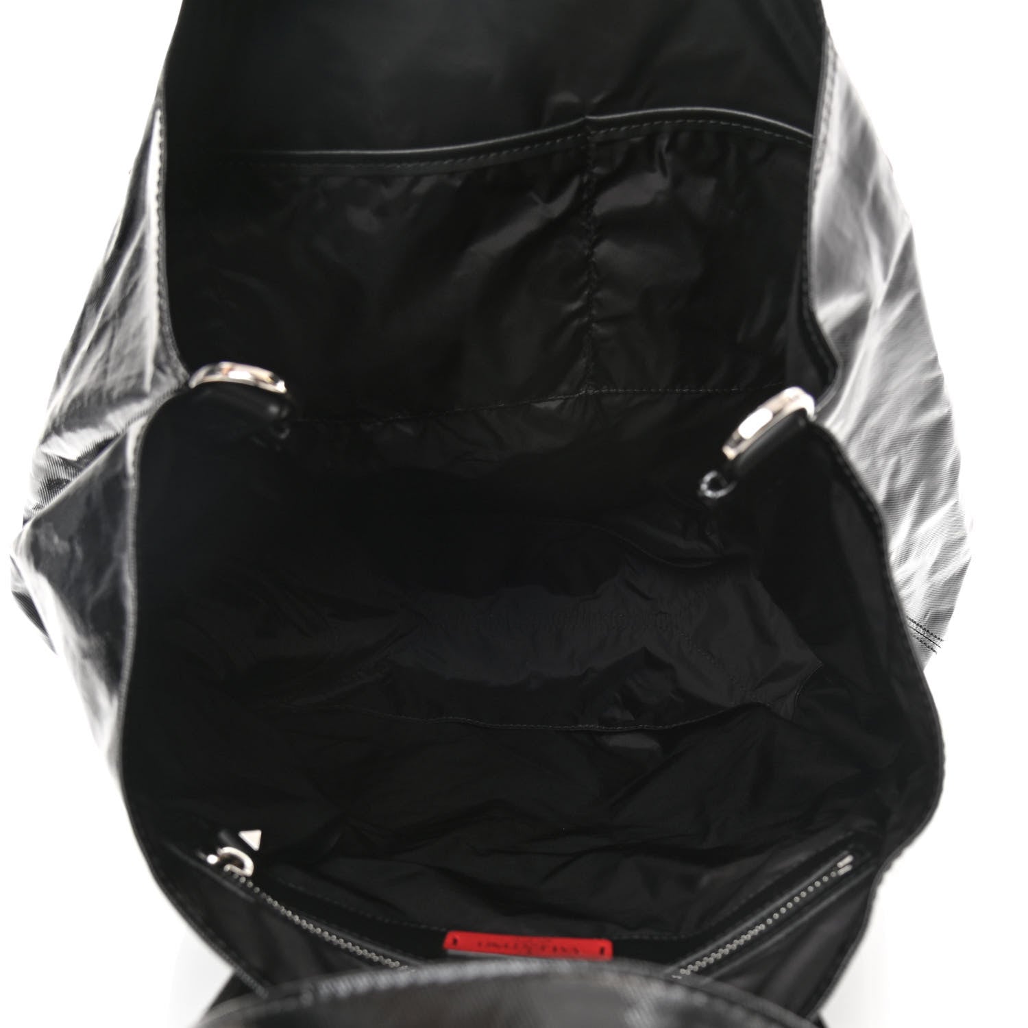 Valentino Garavani Coated Canvas Camo Embossed Dragon Vertical Tote Black 5 of 9