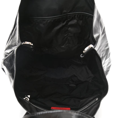 Valentino Garavani Coated Canvas Camo Embossed Dragon Vertical Tote Black 5 of 9