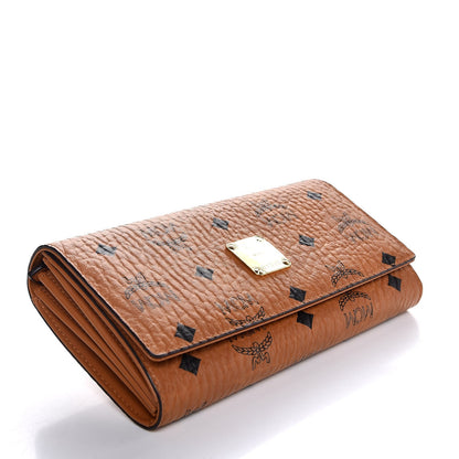 MCM Visetos Heritage Continental Flap Wallet Cognac 4 of 10