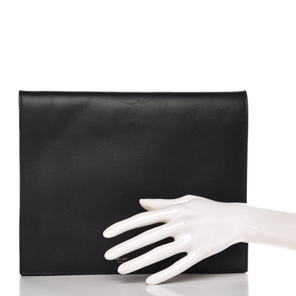 Celine Smooth Lambskin iPad Folio Clutch Black 2 of 9