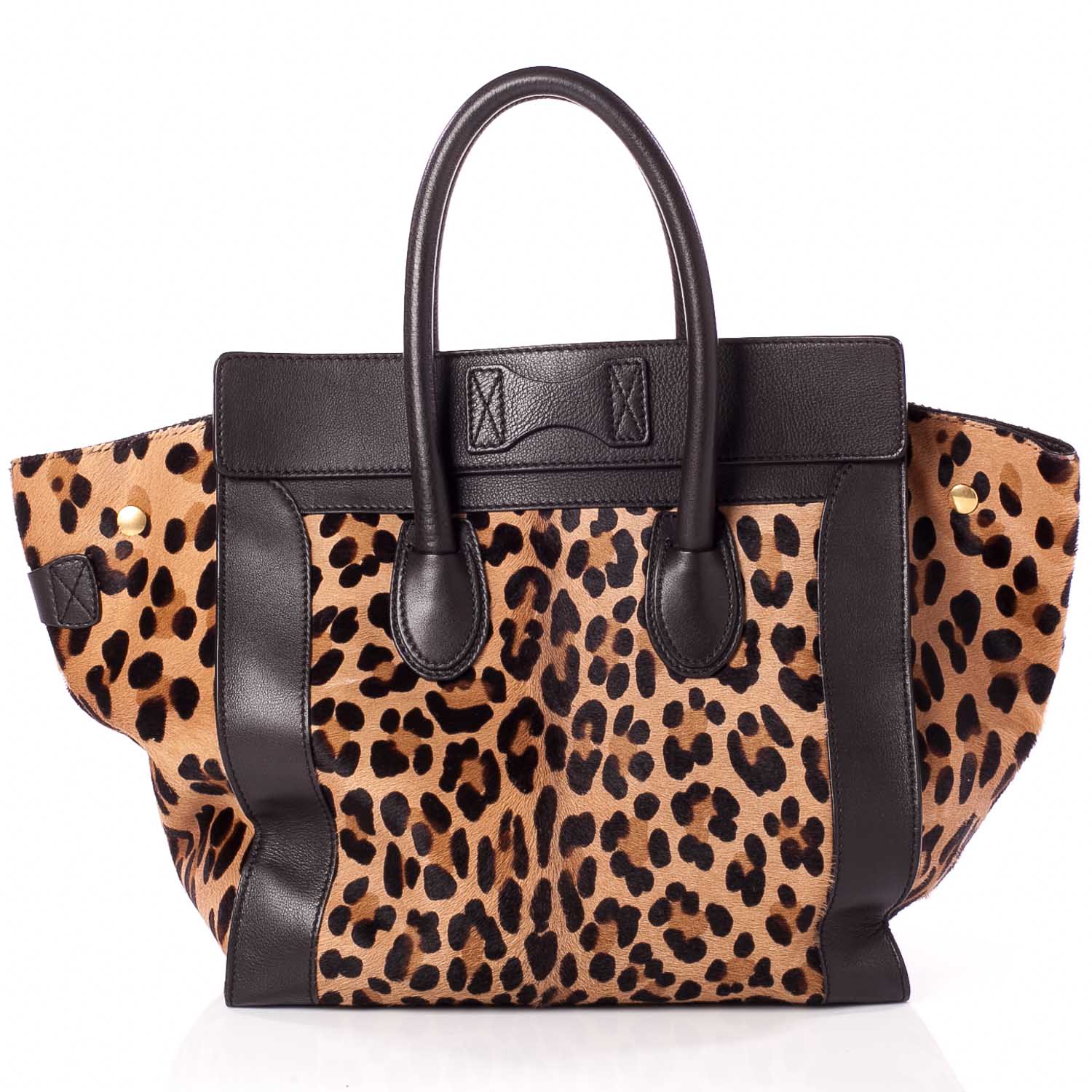 Celine Leopard Pony Hair Mini Envelope Luggage 4 of 10